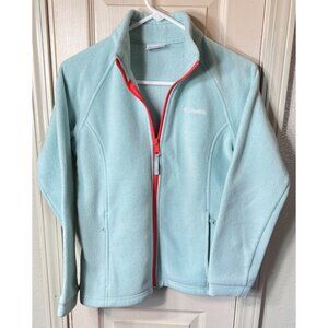 Columbia Girls Lg 10-12 Mint Green Full Zip Fleece Jacket